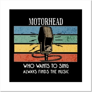 motorhead /vintage microphone Posters and Art